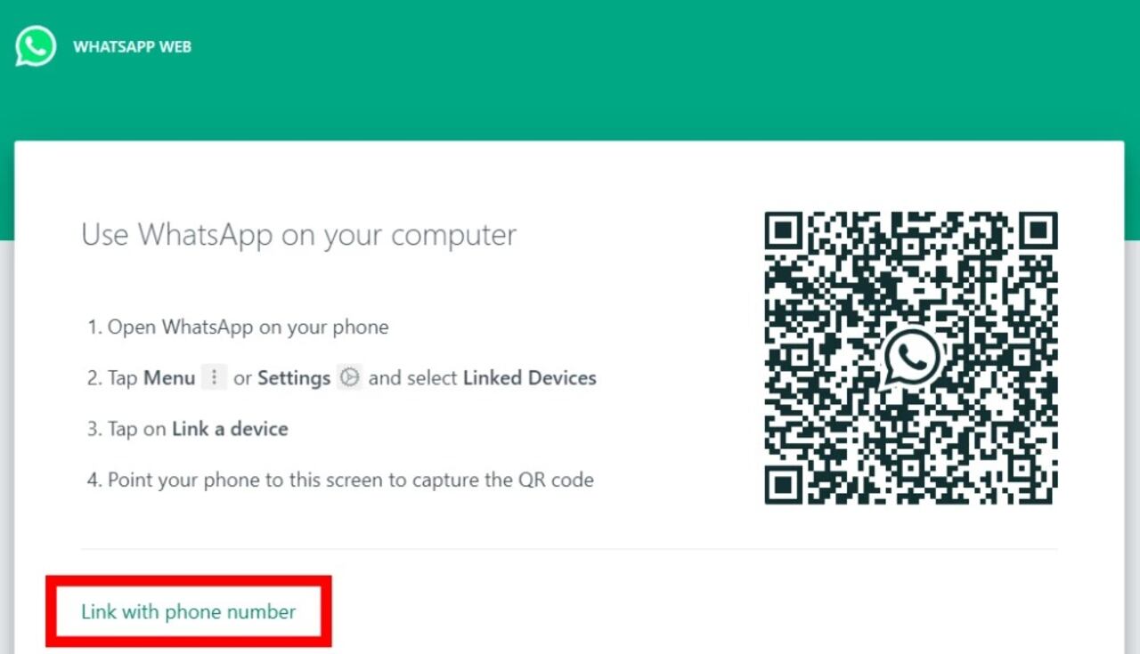 Este es el primer paso para poder ingresar a WhatsApp Web sin código QR.