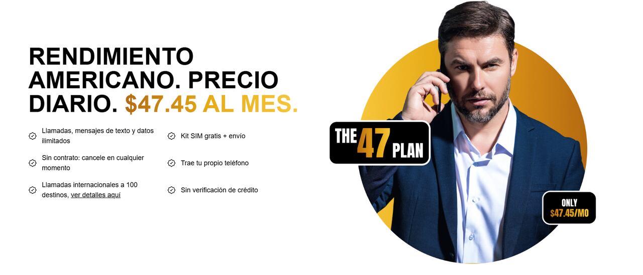El plan incluye llamadas y mensajes ilimitados, además de llamadas internacionales.