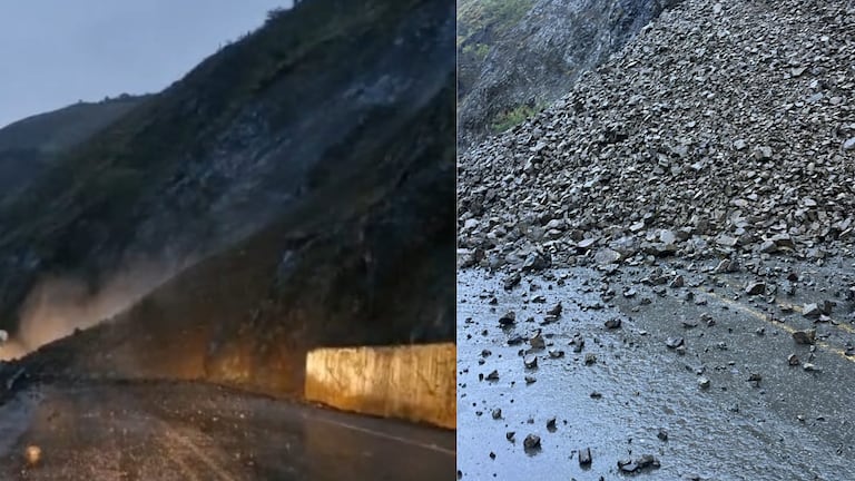 deslizamiento vía al mar.