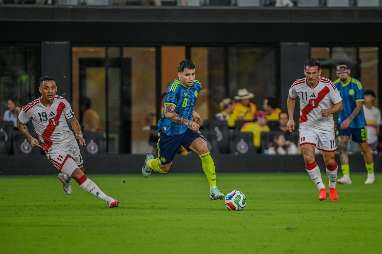 Partido amistoso entre las selecciones de Colombia y Perú en Miami.