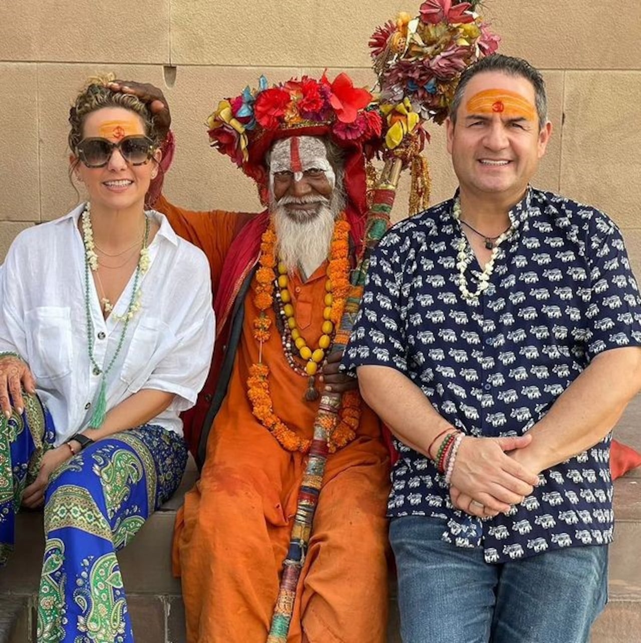 Mauricio Vélez y su esposa estuvieron en la India