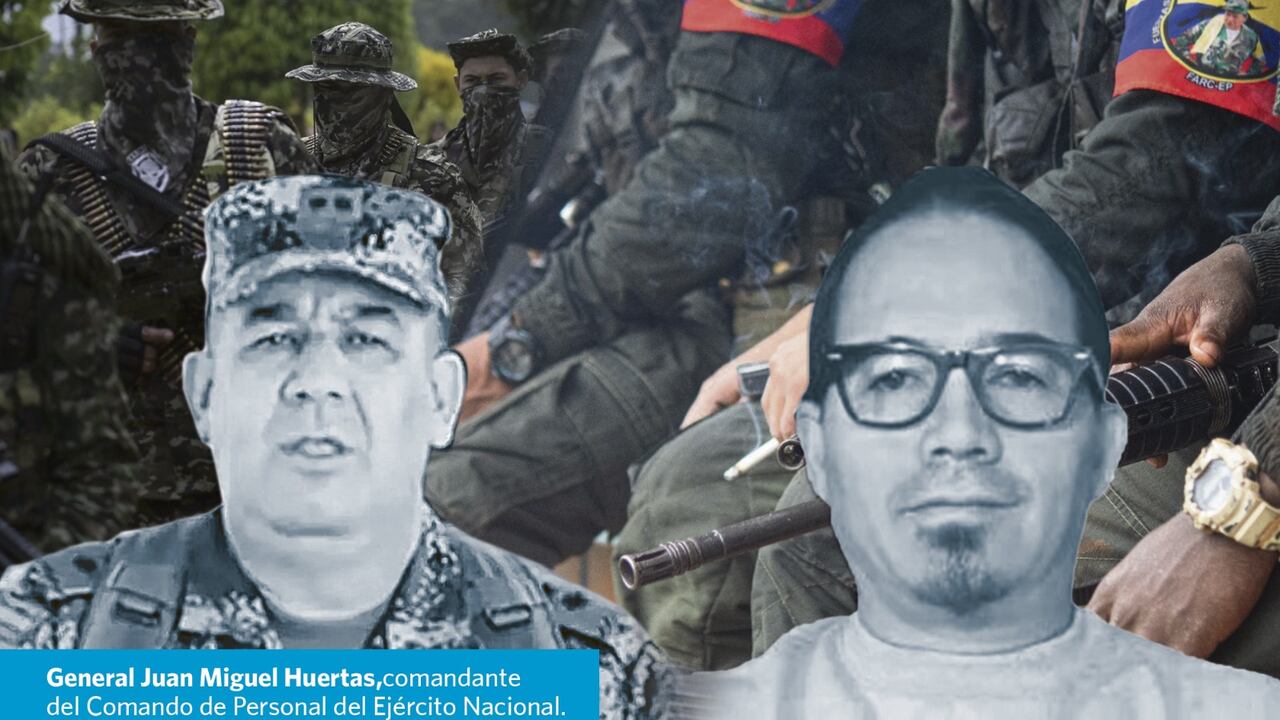 Wilmar Mejía, funcionario del Departamento de Inteligencia, el general Juan Miguel Huertas, del Ejército Nacional y alias Calarcá, se vieron involucrados en el escándalo que reveló Caracol Noticias.