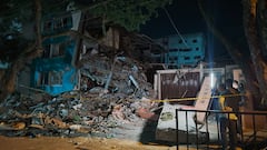 Edificio María Mercedes Lloreda, uno de los colapsados en el barrio Cuarto de Legua, sur de Cali.