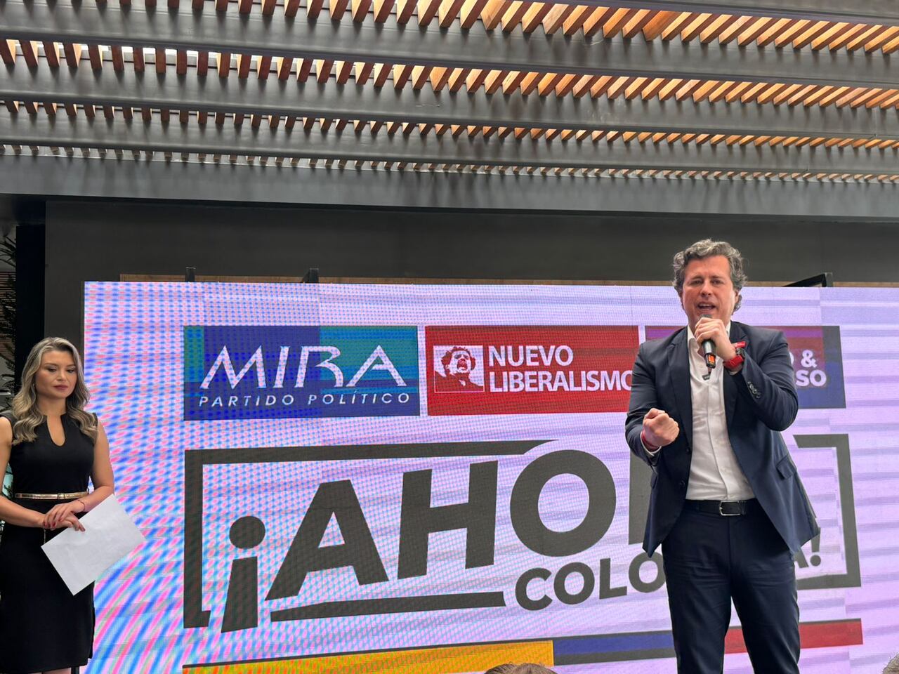 Juan Manuel Galán en el lanzamiento de la coalición Ahora Colombia