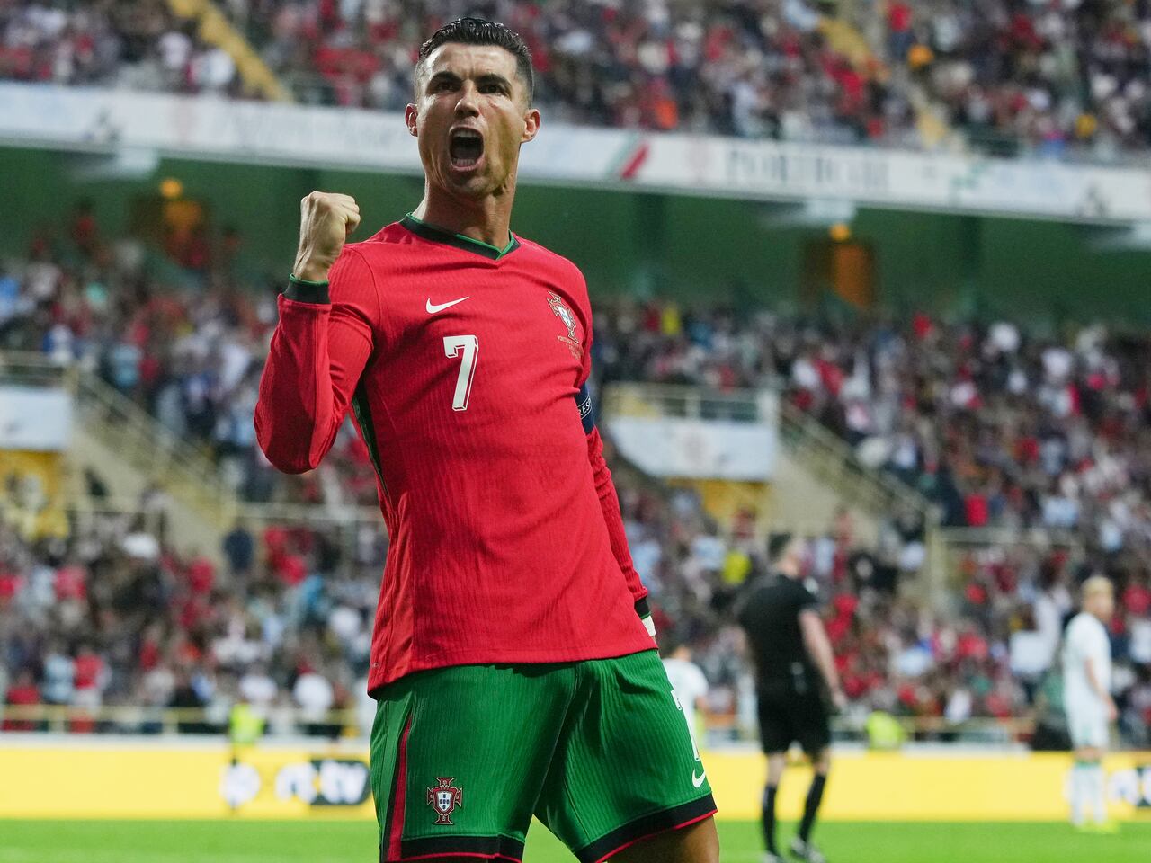 Cristiano Ronaldo en partido Portigal vs Irlanda, previo a la Eurocopa 2024