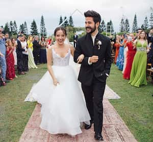 Camilo Echeverry y Evaluna Montaner durante su matrimonio luego de varios años de relación.