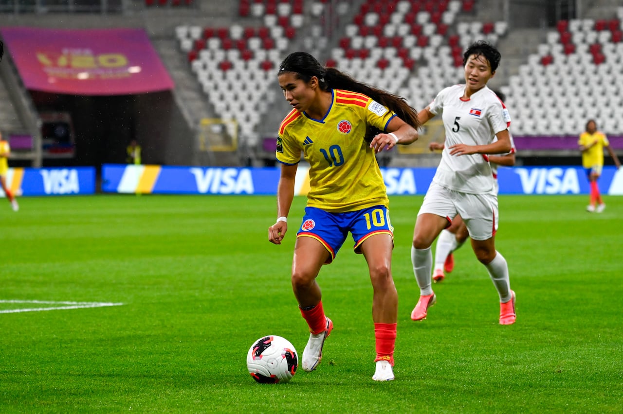 Imagen del partido entre Colombia y Corea del Norte por la fase de grupos del Mundial Femenino Sub-20 de Polonia 2026.