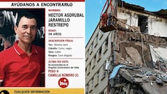 Héctor Asdrúbal Jaramillo Restrepo es una de las casi 111 personas desaparecidas en Cali entre los escombros como consecuencia del fuerte terremoto de 7.4 de magnitud.