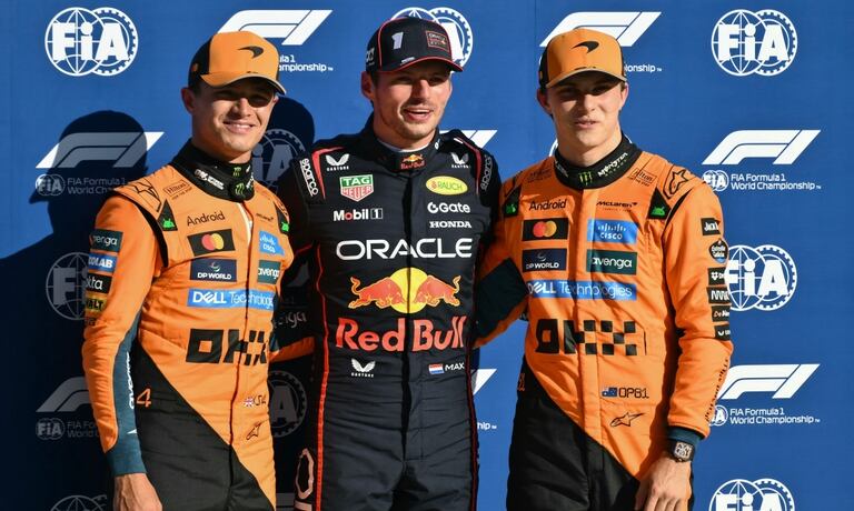 Verstappen sorprende a McLaren en Monza.