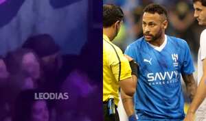 Neymar fue captado en una fiesta privada.