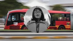 Bus de TransMilenio y la joven que murió arrollada en el accidente.
