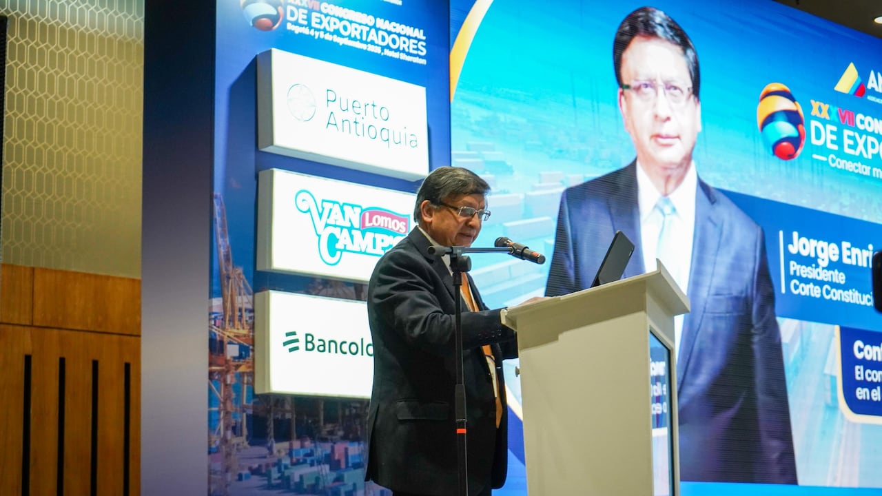 El presidente de la Corte Constitucional, Jorge Enrique Ibañez, participó del Congreso de Analdex. Foto: Prensa Analdex.