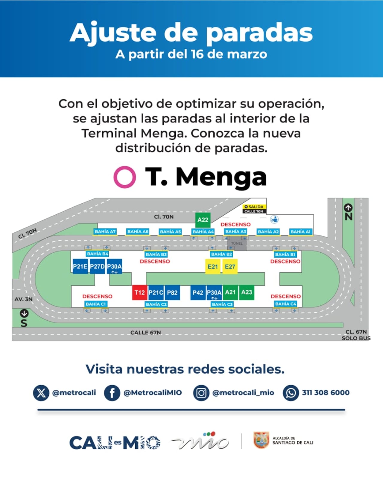 El plan también contempla la creación y reubicación de paradas en distintos sectores estratégicos.