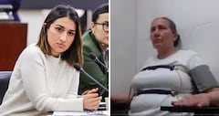 Imagen de Marelbys Meza, exniñera de Laura Sarabia, sometida al polígrafo en un sótano frente a la Casa de Nariño.
