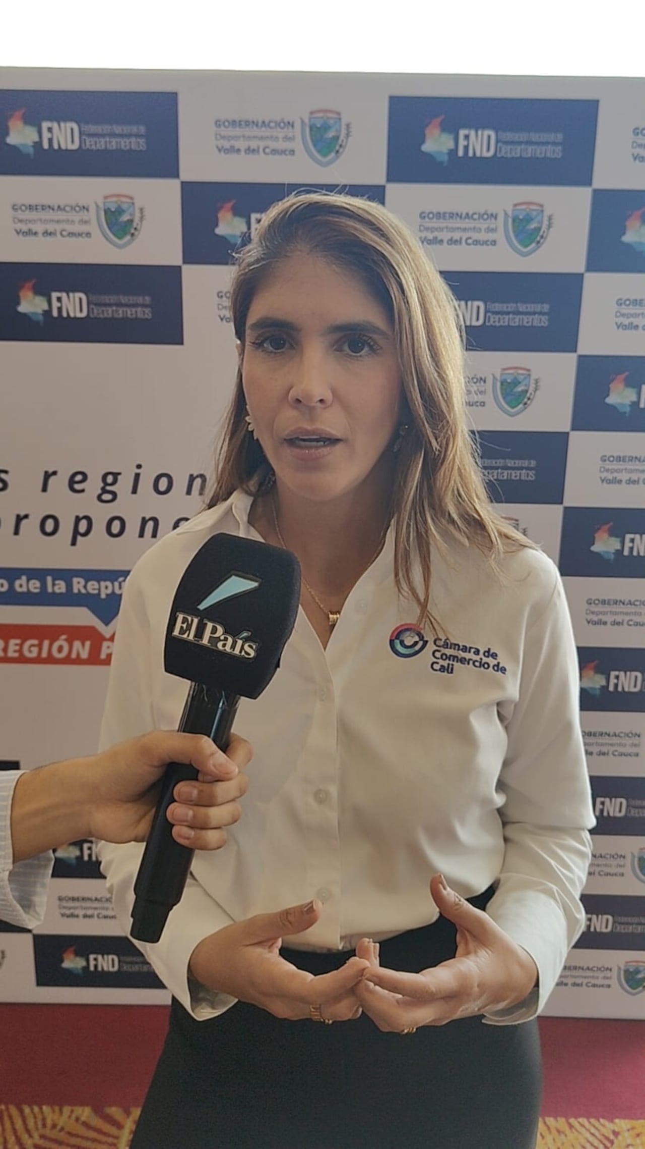 María del Mar Palau, presidenta de la Cámara de Comercio de Cali