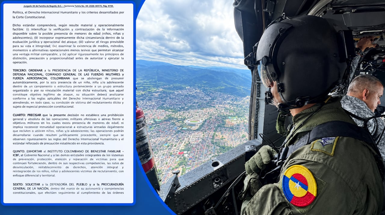 Juez fijó cinco concidiciones para los bombardeos en COlombia.