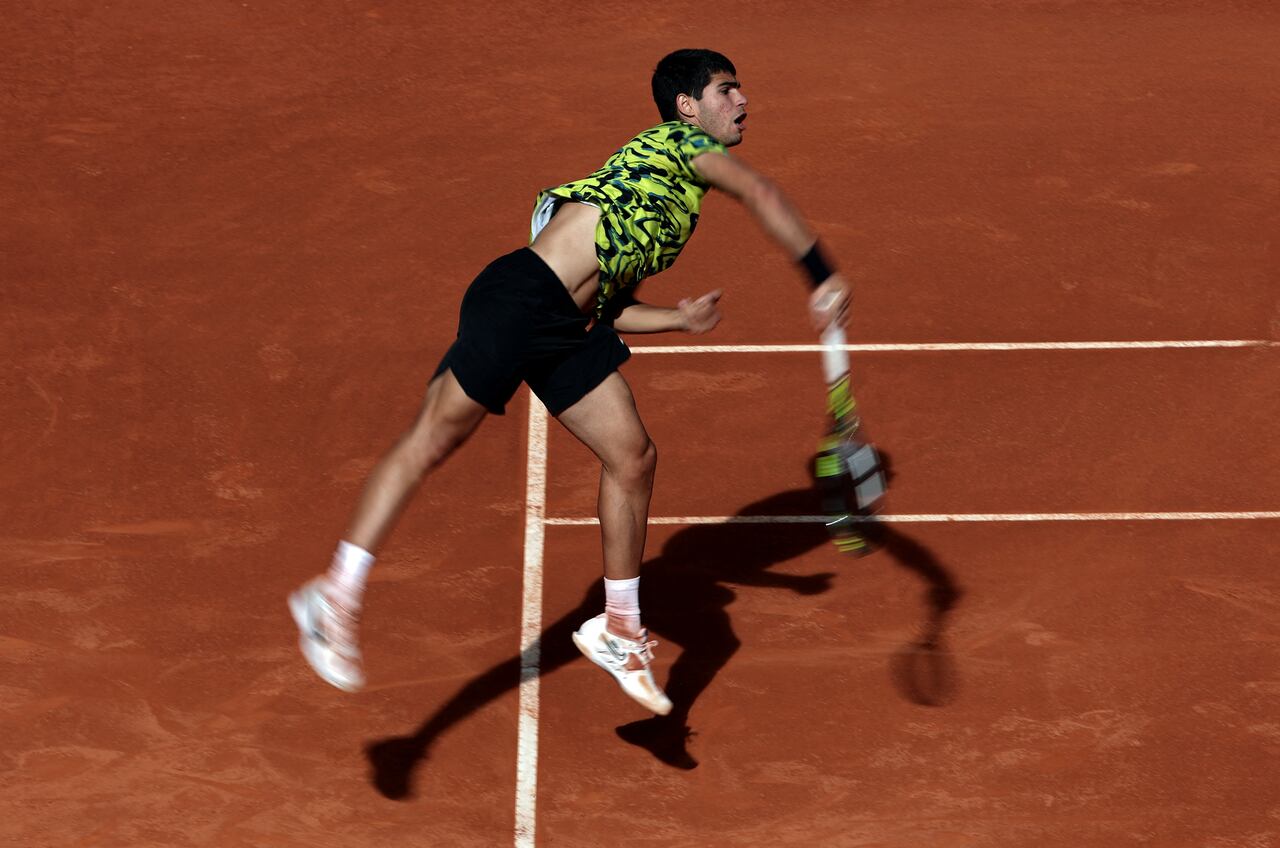 Carlos Alcaraz defenderá este domingo su título del Masters 1000 de Madrid. Foto: AFP