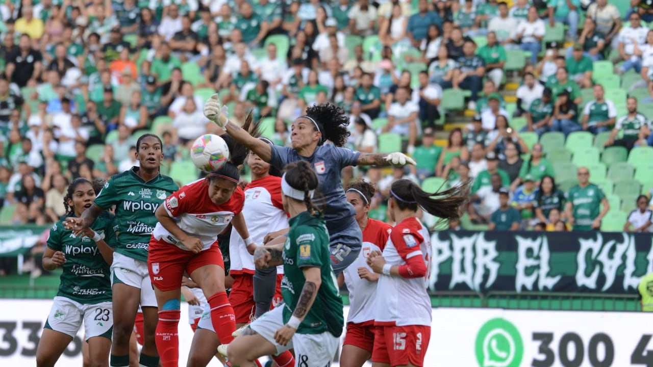 Imagen de la final de vuelta de la Liga Femenina 2025, entre Deportivo Cali e Independiente Santa Fe.