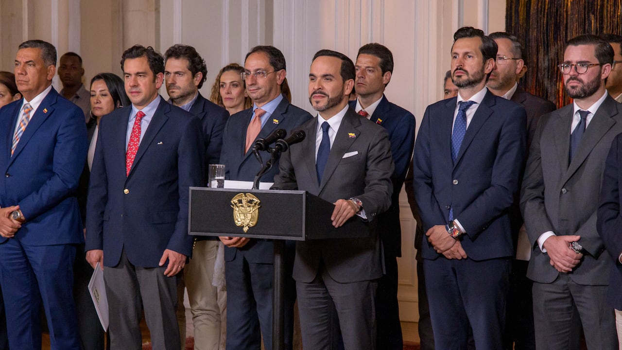 Abelardo De La Espriella y sus ministros este 6 de octubre.