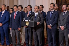 Abelardo De La Espriella y sus ministros este 6 de octubre.