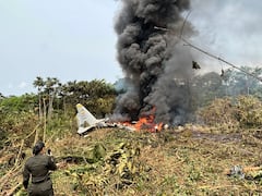 Este es el avión Hércules de la FAC accidentado en Puerto Leguízamo, Putumayo.