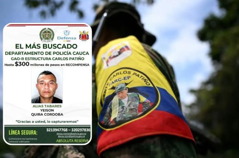 Alias Tabares fue capturado en el municipio de El Tambo durante un operativo conjunto entre Policía, Ejército, Fiscalía y Fuerza Aeroespacial Colombiana.