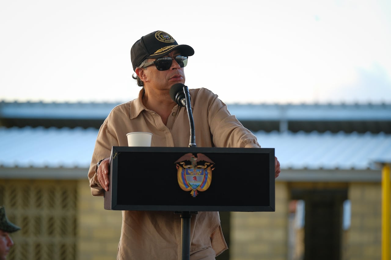 El presidente, Gustavo Petro, el 30 de enero de 2026 en Villa Fátima (La Guajira)