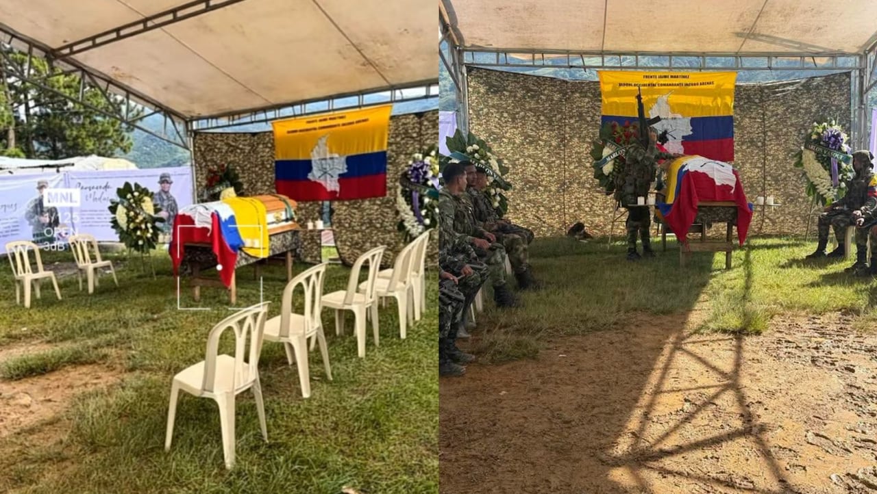 Funeral de alias Marlon, cabecilla de las disidencias de las Farc, abatido por el Ejército.
