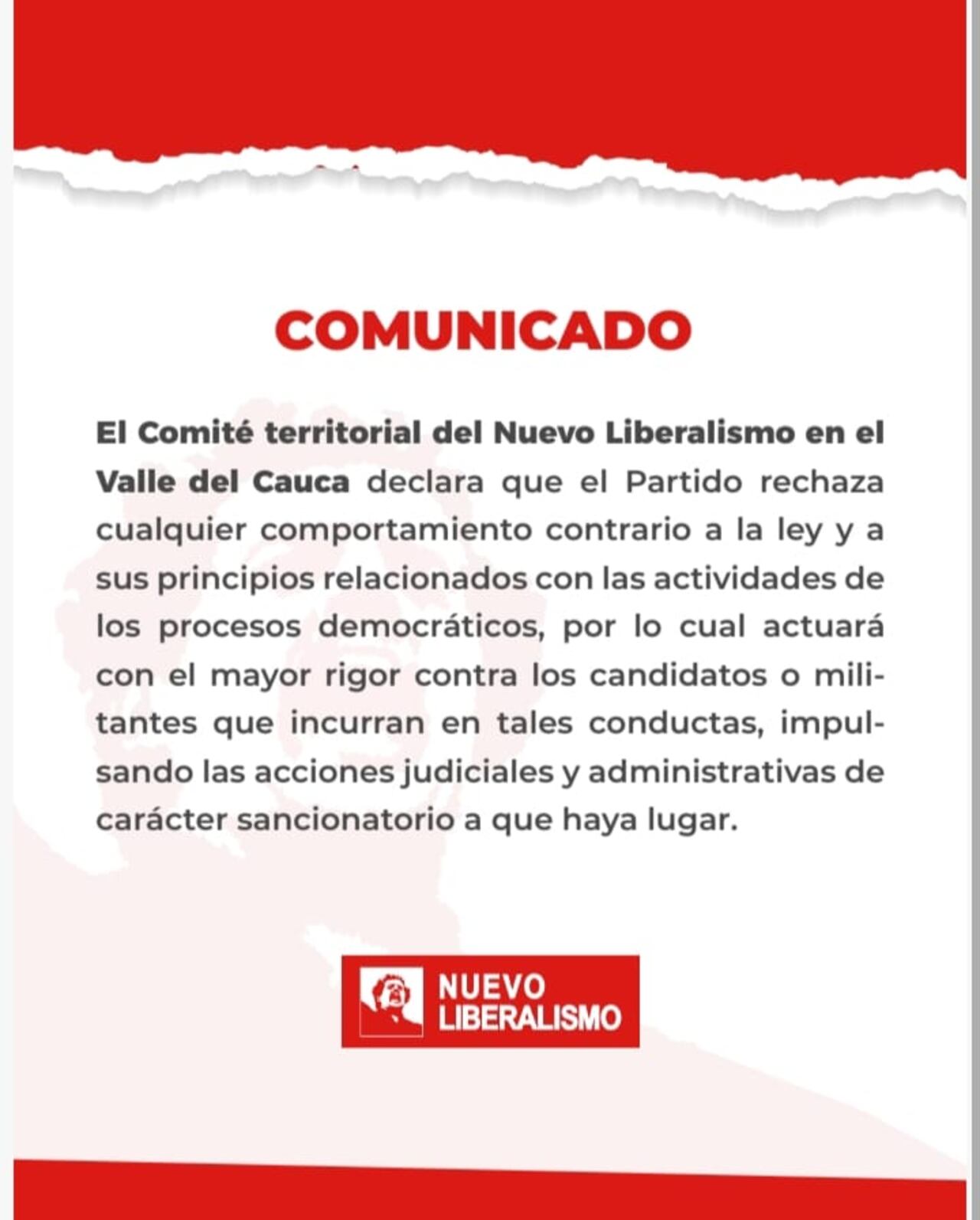 El Nuevo Liberalismo se pronunció.
