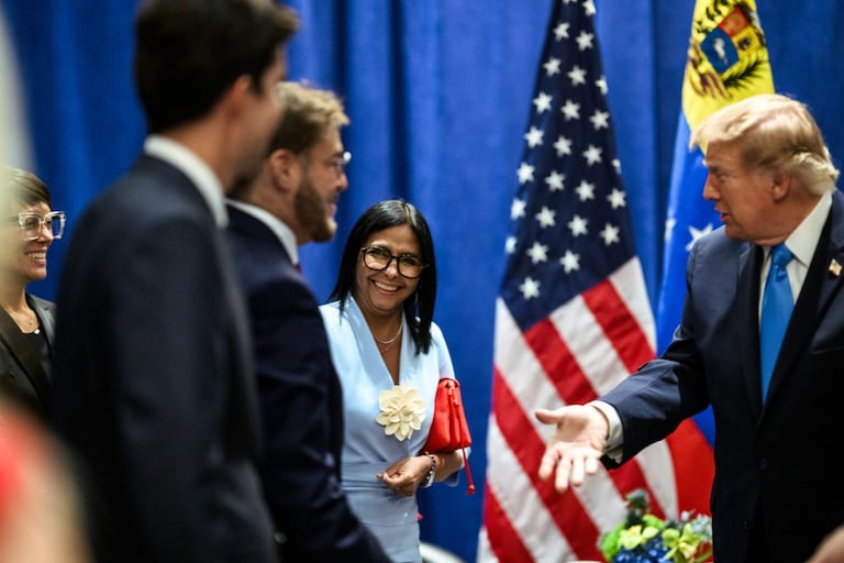 Donald Trump y Delcy Rodríguez se reunieron el 22 de septiembre en Nueva York durante la Semana de Alto Nivel de la Asamblea General de la ONU.