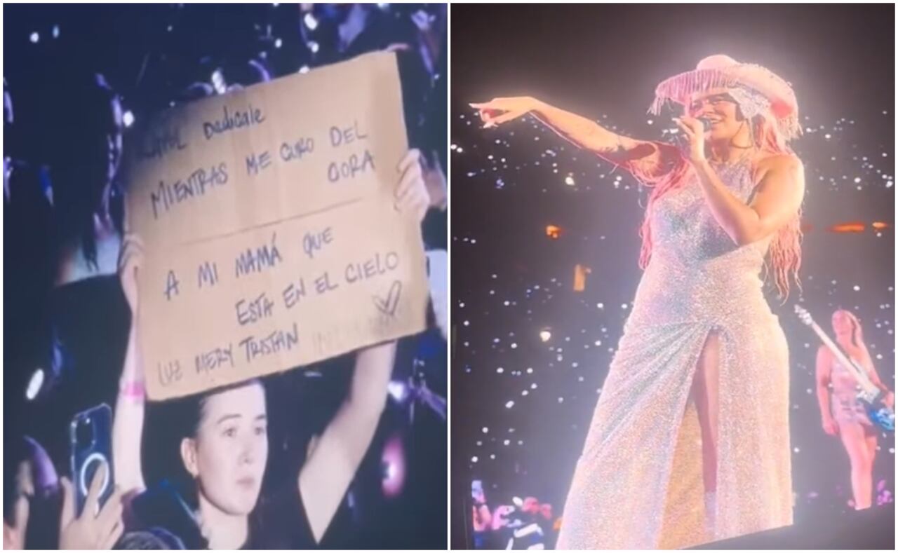 Hija de Luz Mery Tristán le pidió a Karol G dedicarle una canción a su mamá en pleno concierto