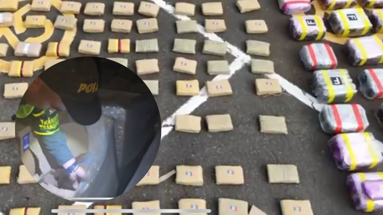 La Policía Valle realizó el hallazgo de un camión que transportaba drogas y pretendía llegar a Medellín.