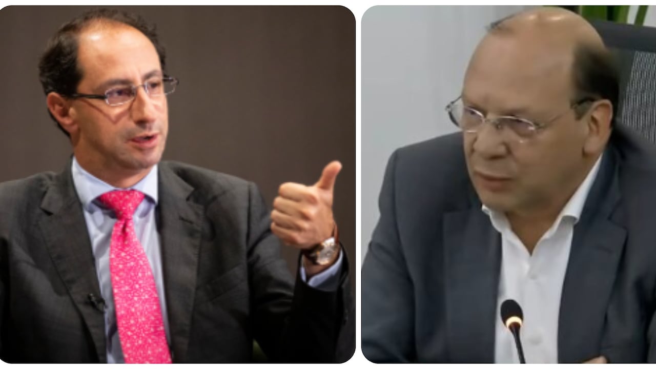 Empalme entre los coordinadores de los gobiernos saliente y entrante: Germán Ávila y José Manuel Restrepo.