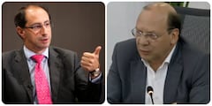Empalme entre los coordinadores de los gobiernos saliente y entrante: Germán Ávila y José Manuel Restrepo.