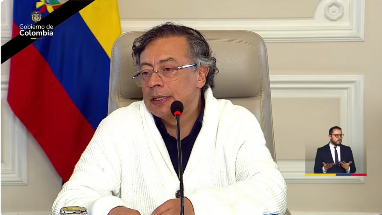 Presidente Gustavo Petro en consejo de ministros este martes 24 de marzo.