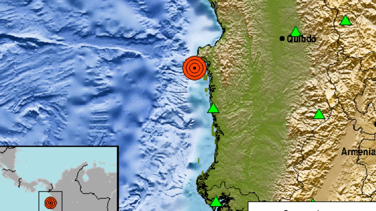 El epicentro se localizó cerca de Nuquí, en el departamento de Chocó.