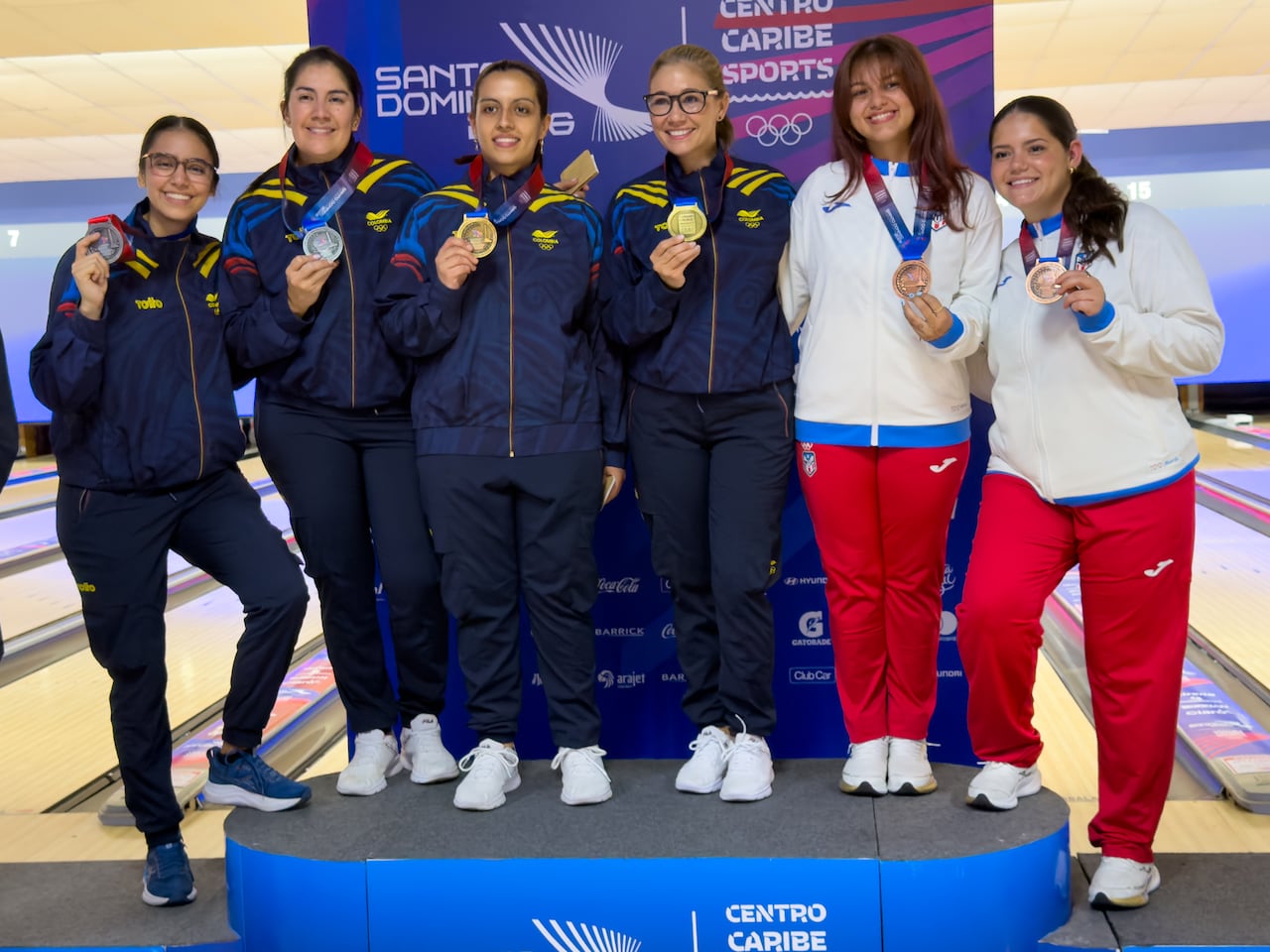 La delegación colombiana de bolos en los Juegos Centroamericanos y del Caribe 2026.