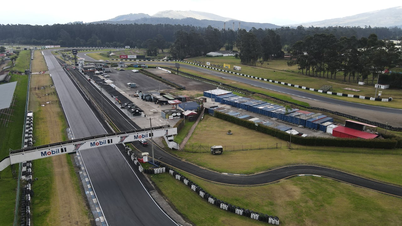 Imagen de una parte del circuito del Autódromo de Tocancipá, Cundinamarca.