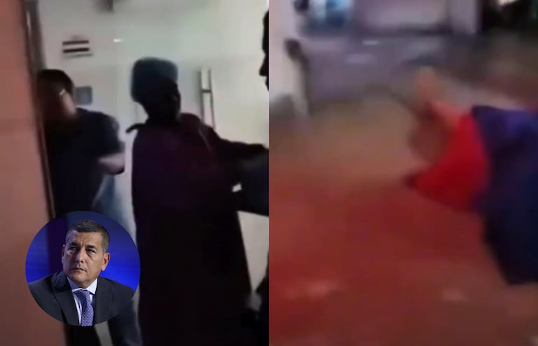 El momento en el que la mujer da a luz en plena calle y el alcalde de Cartagena, Dumek Turbay.