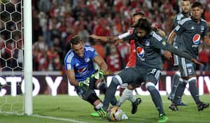 Nicolás Vikonis ganó con Millonarios la liga colombiana ante Santa Fe.