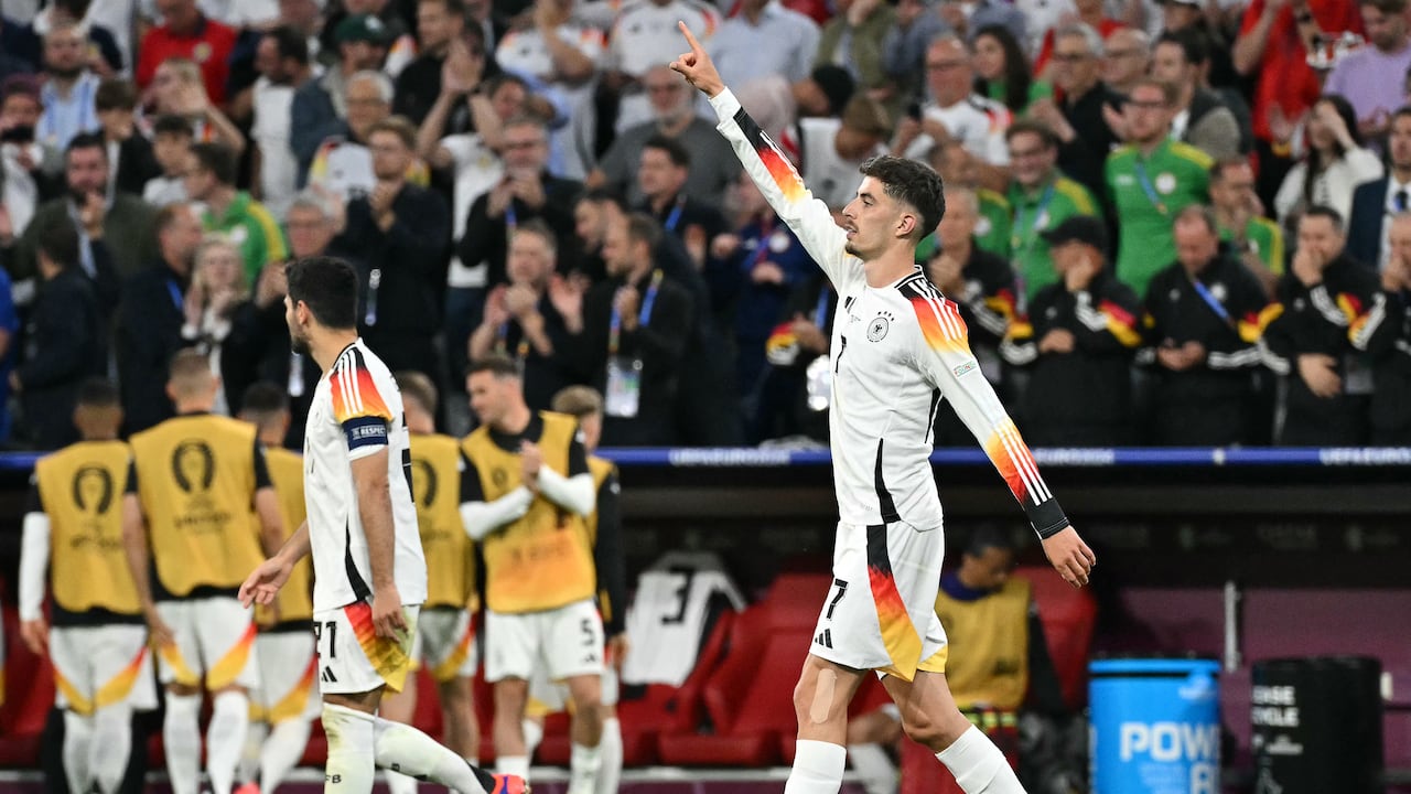 Havertz marca el tercer tanto para Alemania.