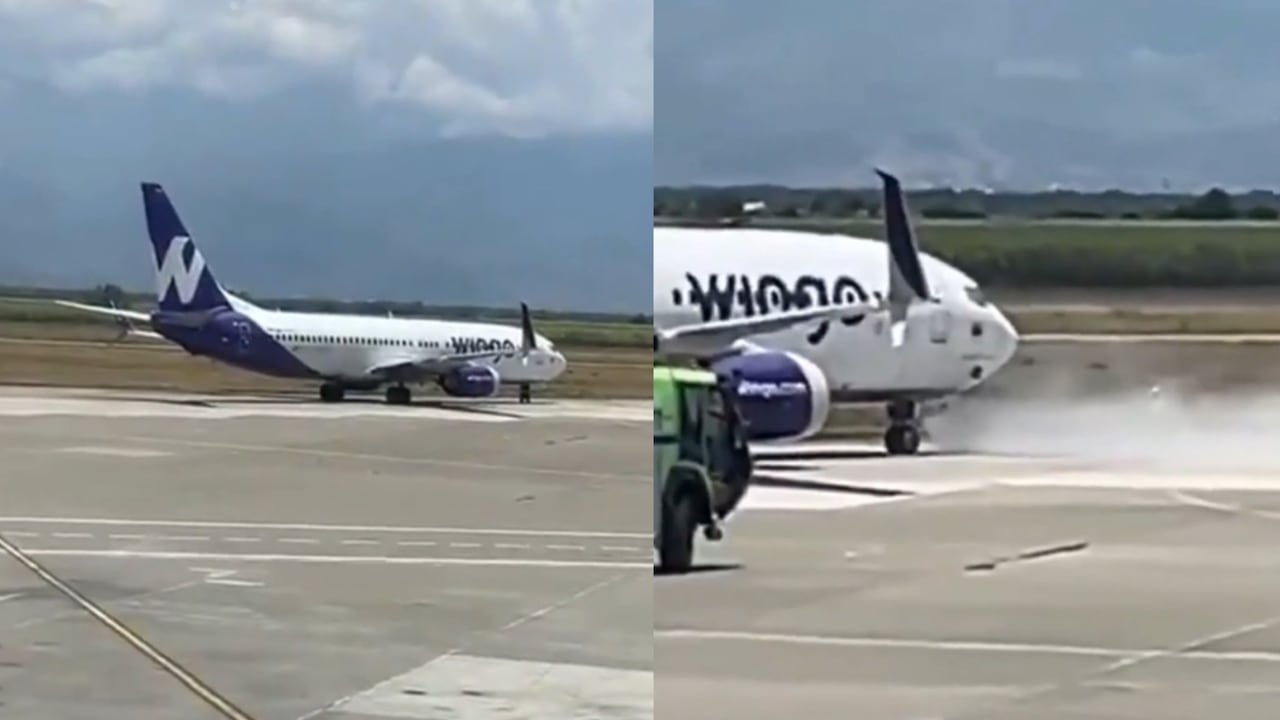 El vuelo P5 7250 de Wingo cubría la ruta Bogotá-Cali cuando se detectó vapor en la zona del tren de aterrizaje delantero.