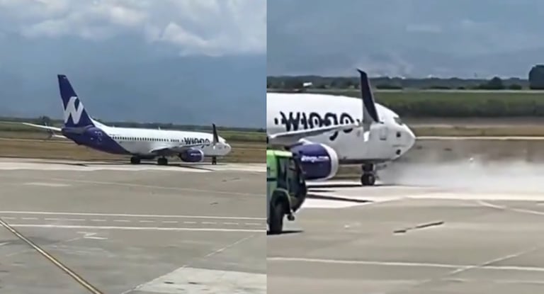 El vuelo P5 7250 de Wingo cubría la ruta Bogotá-Cali cuando se detectó vapor en la zona del tren de aterrizaje delantero.
