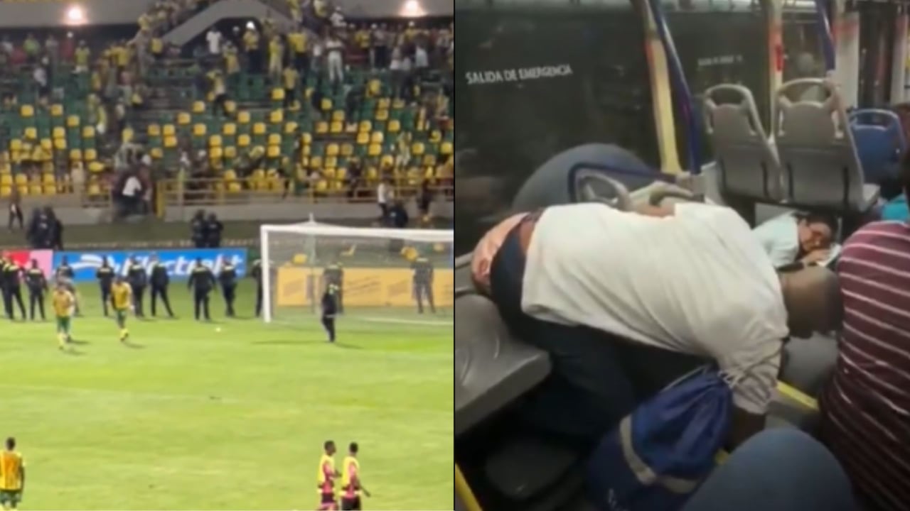 Desmanes en el estadio de Cartagena.