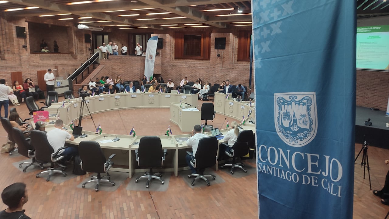 Concejo de Santiago de Cali sesiona en su sede provisional del Centro Cultural de Cali.