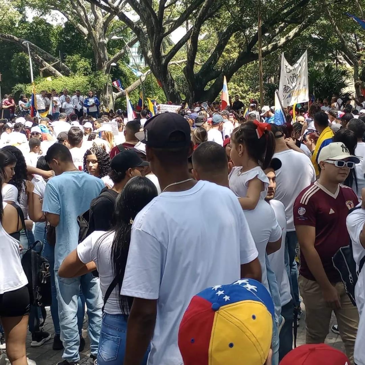 Venezolanos radicados en Colombia salieron a las calles en las diferentes ciudades esperanzados en una victoria de la oposición.