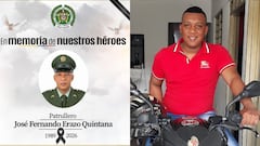 La víctima fue identificada como el patrullero José Fernando Erazo Quintana de 37 años de edad.