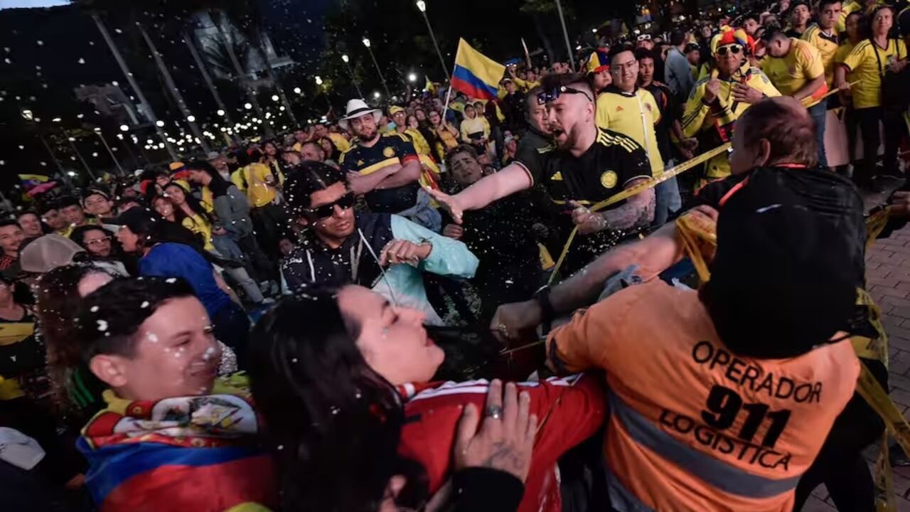 Incidentes en el Parque de la 93, en Bogotá.