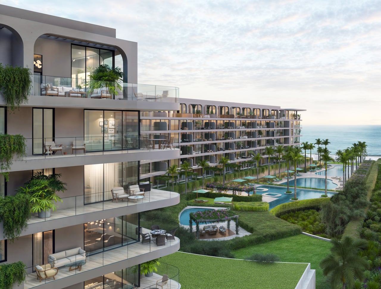 Vista general de los desarrollos Morros en Serena del Mar, un portafolio que incluye proyectos entregados, en construcción y en etapa de preventa.