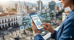 Las fintech de finanzas han facilitado el acceso al sistema financiero de muchos colombianos. Foto: creada con Gemini AI.